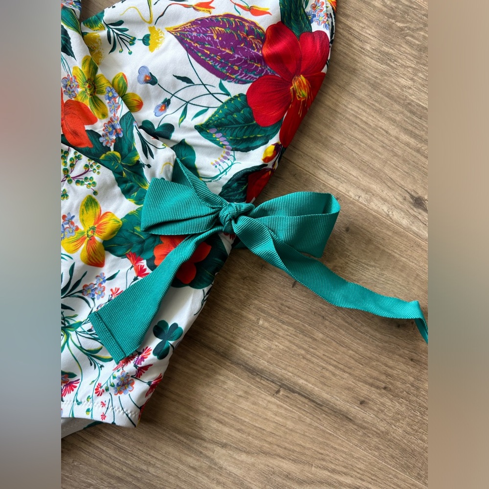 J.Crew Floral Swimwear Halter one-piece swimsuit in Ratti Island botanical print - Picture 2 of 9